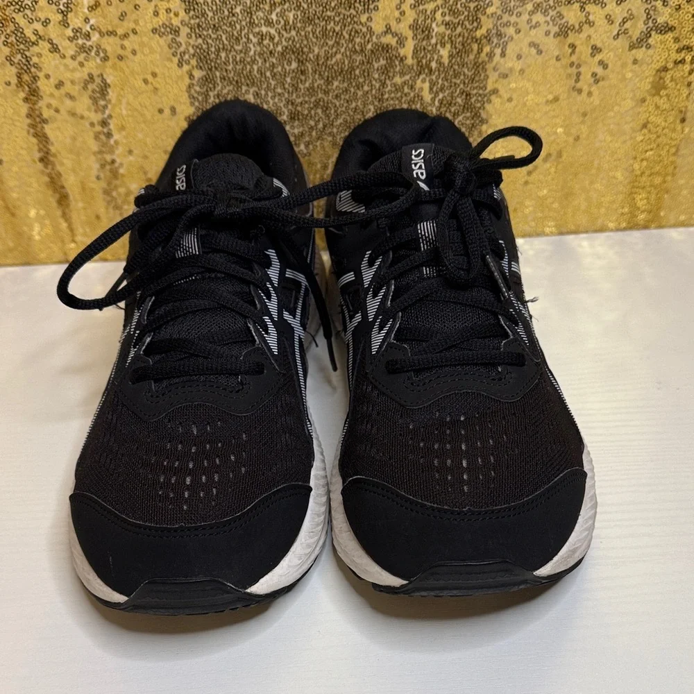 ASICS Gel-Content 8 Running Shoes in Black and White